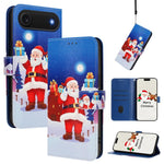 غطاء هاتف جلدي بسلسلة عيد الميلاد مع حزام يد، لهواتف iPhone 17e / 16e، iPhone 17 Pro Max، iPhone 17 Pro، iPhone 17، iPhone Air، iPhone 16 Pro Max، iPhone 16 Pro، iPhone 16 Plus