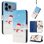 غطاء هاتف جلدي بسلسلة عيد الميلاد مع حزام يد، لهواتف iPhone 17e / 16e، iPhone 17 Pro Max، iPhone 17 Pro، iPhone 17، iPhone Air، iPhone 16 Pro Max، iPhone 16 Pro، iPhone 16 Plus