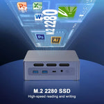 حاسوب صغير GXMO N9(N95) بنظام ويندوز 11، معالج إنتل ADL-N N95 رباعي النواة، 16GB+512GB