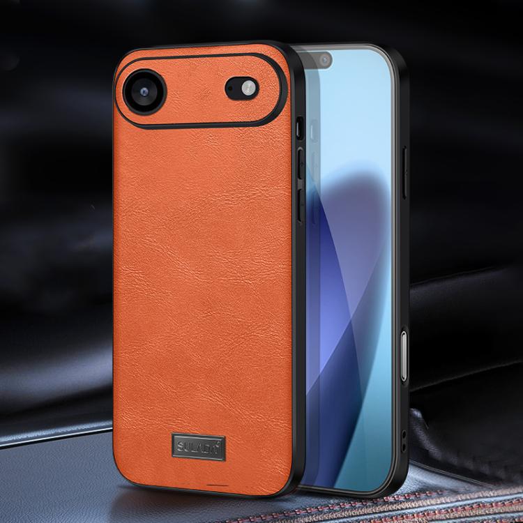 غطاء هاتف SULADA هجين من TPU مقاوم للصدمات مصنوع يدوياً من الجلد، لهواتف iPhone 17 Pro Max، iPhone 17 Pro، iPhone 17، iPhone Air