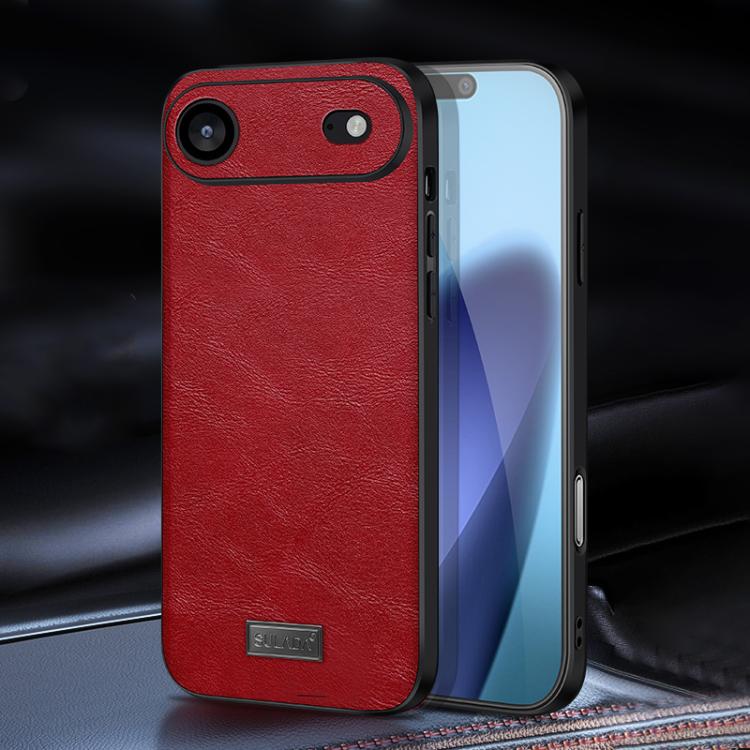 غطاء هاتف SULADA هجين من TPU مقاوم للصدمات مصنوع يدوياً من الجلد، لهواتف iPhone 17 Pro Max، iPhone 17 Pro، iPhone 17، iPhone Air