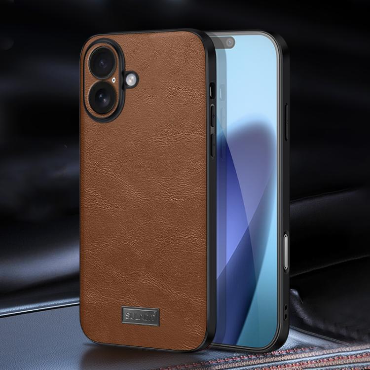 غطاء هاتف SULADA هجين من TPU مقاوم للصدمات مصنوع يدوياً من الجلد، لهواتف iPhone 17 Pro Max، iPhone 17 Pro، iPhone 17، iPhone Air
