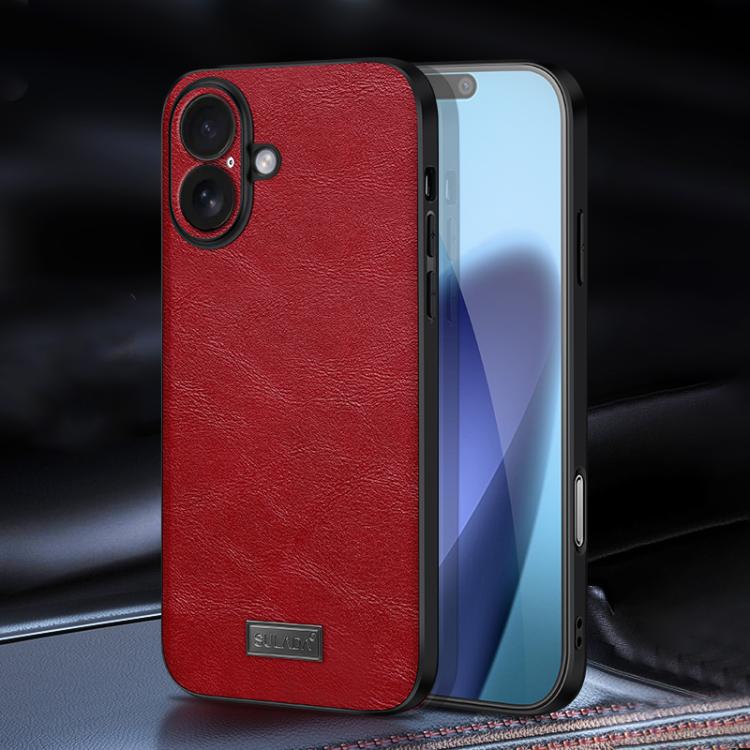 غطاء هاتف SULADA هجين من TPU مقاوم للصدمات مصنوع يدوياً من الجلد، لهواتف iPhone 17 Pro Max، iPhone 17 Pro، iPhone 17، iPhone Air