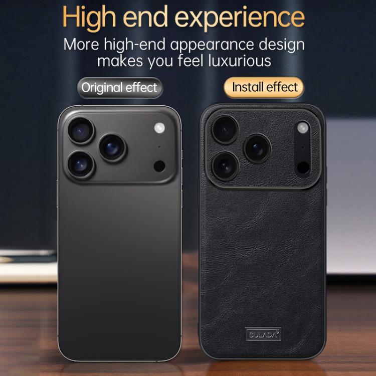 غطاء هاتف SULADA هجين من TPU مقاوم للصدمات مصنوع يدوياً من الجلد، لهواتف iPhone 17 Pro Max، iPhone 17 Pro، iPhone 17، iPhone Air