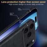 غطاء هاتف SULADA هجين من TPU مقاوم للصدمات مصنوع يدوياً من الجلد، لهواتف iPhone 17 Pro Max، iPhone 17 Pro، iPhone 17، iPhone Air