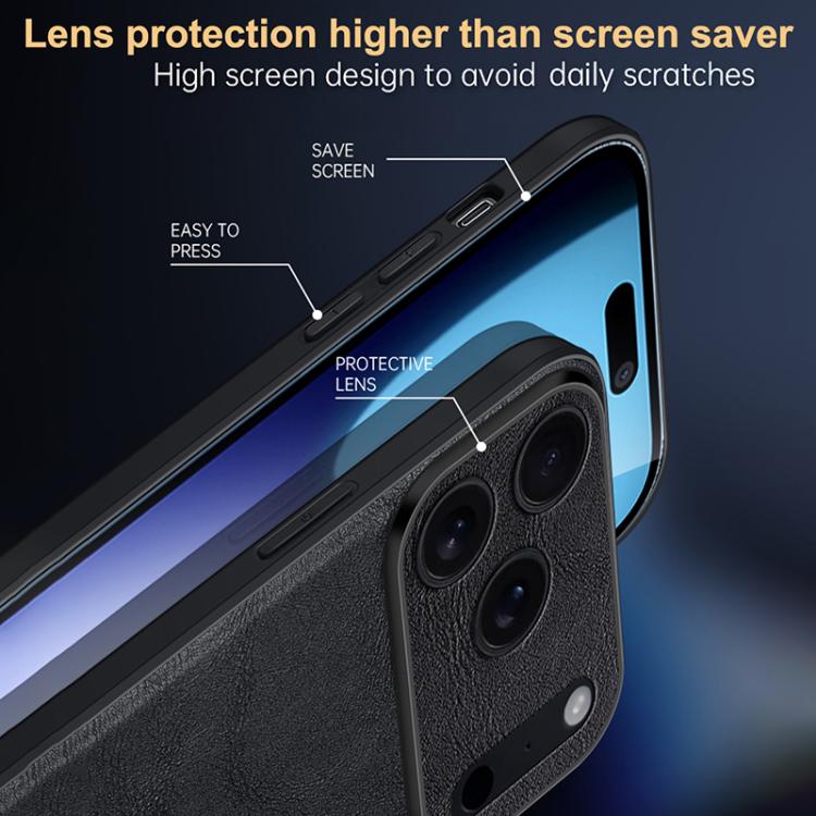 غطاء هاتف SULADA هجين من TPU مقاوم للصدمات مصنوع يدوياً من الجلد، لهواتف iPhone 17 Pro Max، iPhone 17 Pro، iPhone 17، iPhone Air