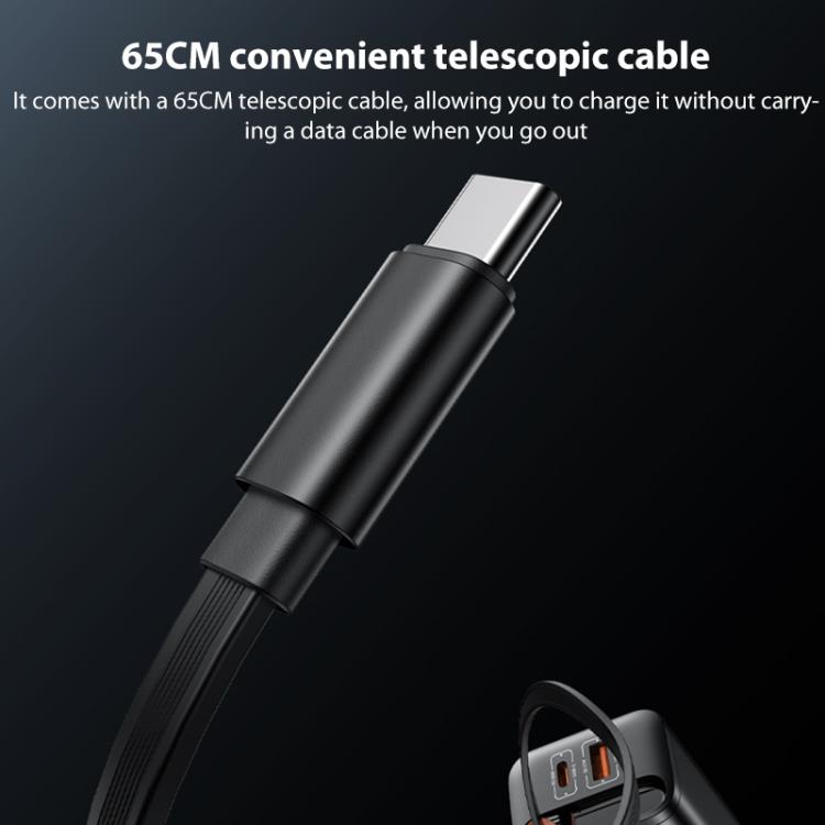 شاحن سريع Yesido YC99 بقوة 40 واط مع كابل Type-C تلسكوبي، YC99