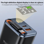 شاحن سريع Yesido YC100 بقوة 67 واط مع كابل Type-C تلسكوبي، YC100