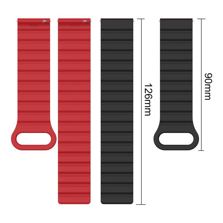 xDfind Loop Magnetic Glossy Silicone Watch Band, For Garmin Fenix 8/7X/6X/5X 26mm, For Garmin Fenix 8/7/6/5 22mm, For Garmin Fenix 8/7S/6S/5S 20mm, For Garmin Forerunner 45 / 45S / Swim 2, For Garmin Forerunner 35/30/35J