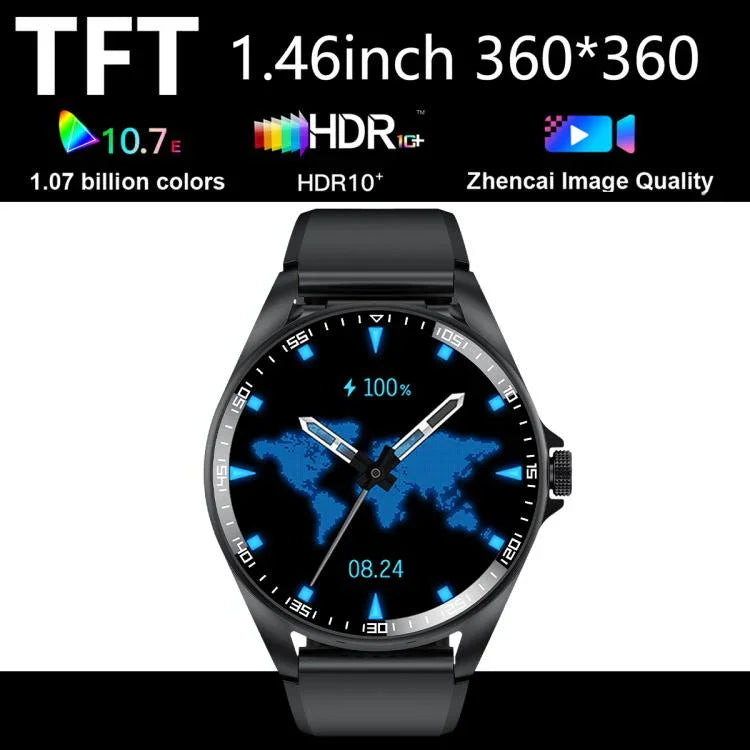 ساعة ذكية F36 بشاشة TFT ملونة 1.46 بوصة وسماعة بلوتوث 2 في 1، تدعم مكالمات البلوتوث / NFC