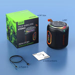مكبر صوت بلوتوث محمول خارجي RGB ستيريو Zealot M1 بقوة 30 واط مقاوم للماء IPX6