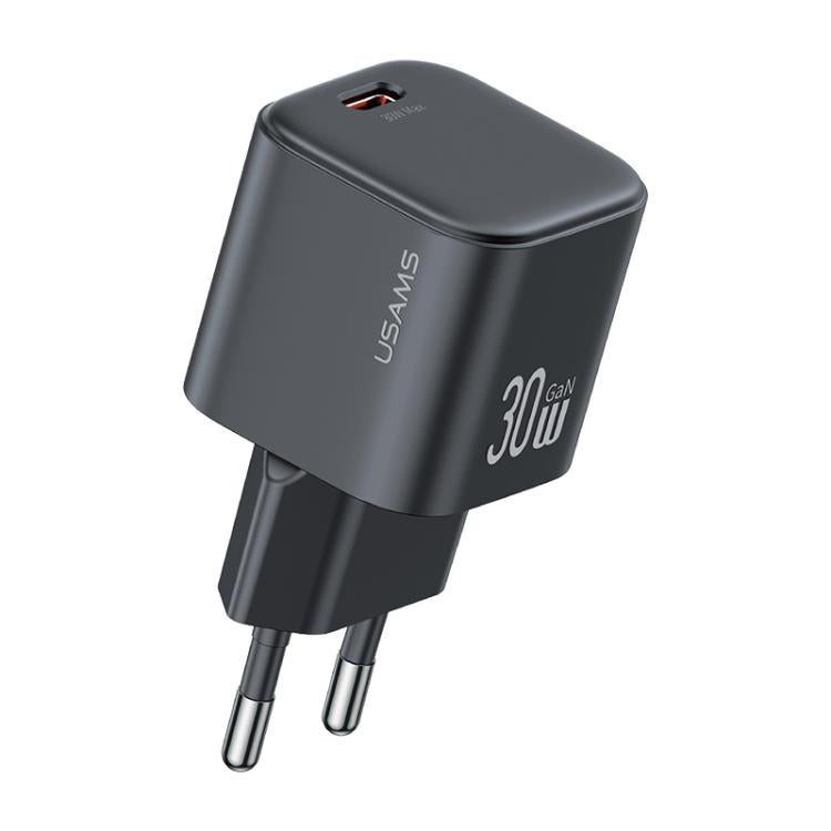 شاحن سريع صغير USAMS CC262 30 واط GaN USB-C / Type-C، قابس الاتحاد الأوروبي