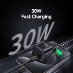 شاحن سريع صغير USAMS CC262 30 واط GaN USB-C / Type-C، قابس الاتحاد الأوروبي