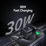 شاحن سريع صغير USAMS CC276 30 واط GaN USB-C / Type-C، قابس المملكة المتحدة