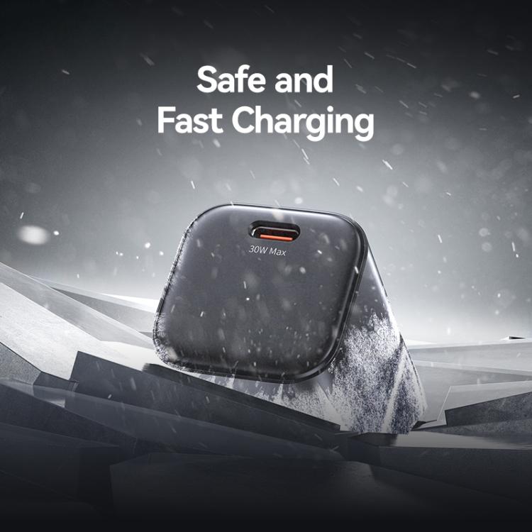 شاحن سريع صغير USAMS CC276 30 واط GaN USB-C / Type-C، قابس المملكة المتحدة