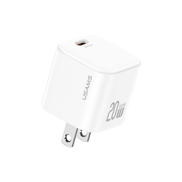 شاحن سريع صغير USAMS CC267 20 واط GaN USB-C / Type-C، قابس الولايات المتحدة