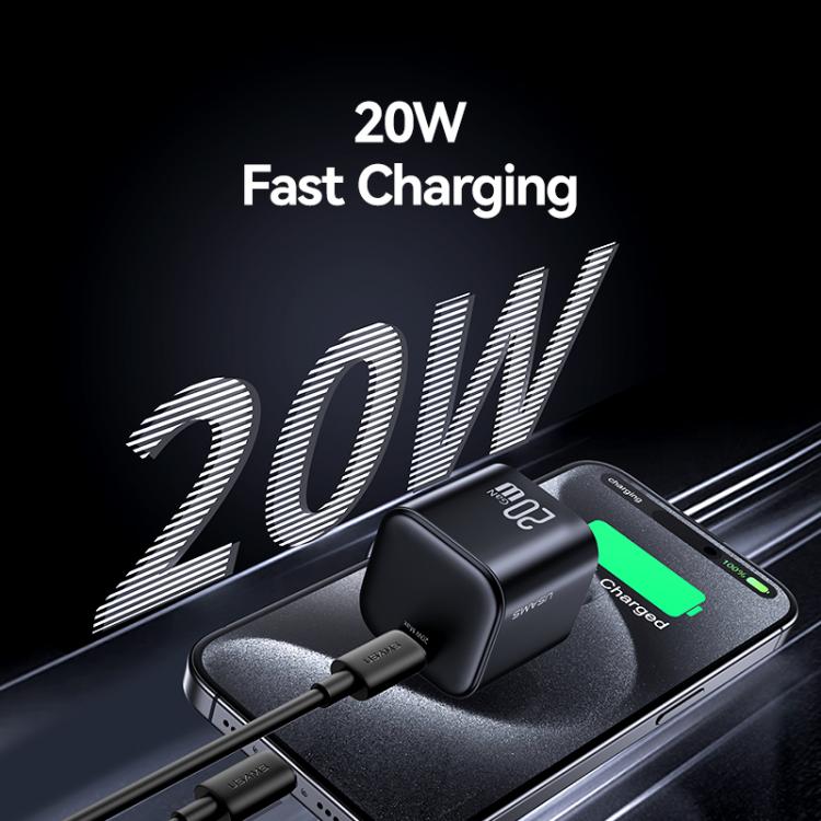 شاحن سريع صغير USAMS CC267 20 واط GaN USB-C / Type-C، قابس الولايات المتحدة