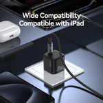 شاحن سريع صغير USAMS CC267 20 واط GaN USB-C / Type-C، قابس الولايات المتحدة