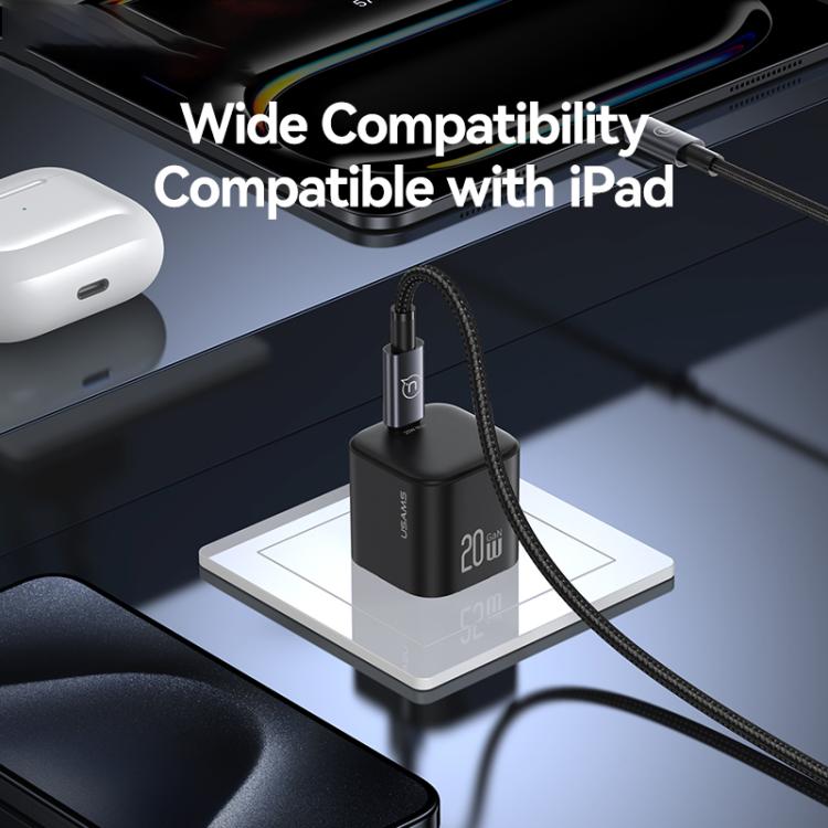 شاحن سريع صغير USAMS CC267 20 واط GaN USB-C / Type-C، قابس الولايات المتحدة