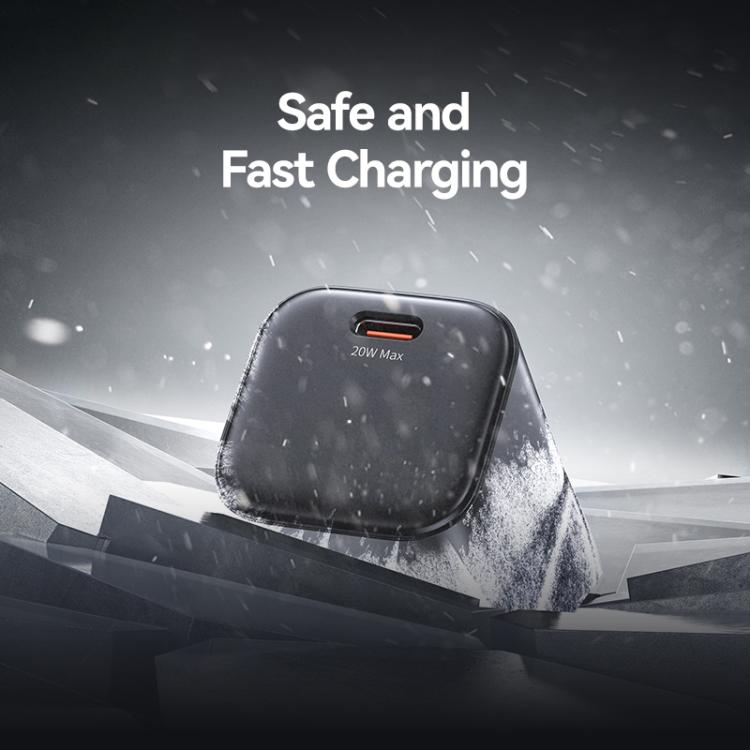 شاحن سريع صغير USAMS CC274 20 واط GaN USB-C / Type-C، قابس المملكة المتحدة