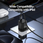 شاحن سريع صغير USAMS CC274 20 واط GaN USB-C / Type-C، قابس المملكة المتحدة