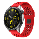 xDfind Flat Head Breathable Hole Black Buckle Silicone Watch Band, 20mm, 22mm
