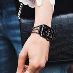 سوار ساعة معدني بثلاثة ألماسات من xDfind، لساعة آبل 42 / 44 / 45 / 46 / 49مم، لساعة آبل 38 / 40 / 41 / S10 42مم