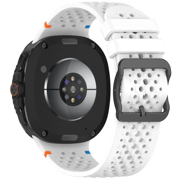 xDfind Ladder Black Buckle Honeycomb Breathable Silicone Watch Band, For Samsung Galaxy Watch8 / Watch8 Classic
