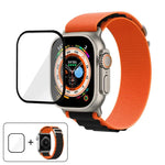 سوار ساعة نايلون بحلقة إبزيم مع فيلم منحني ثلاثي الأبعاد، لـ Apple Watch Ultra 2 / 1 مقاس 49مم