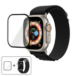 سوار ساعة نايلون بحلقة إبزيم مع فيلم منحني ثلاثي الأبعاد، لـ Apple Watch Ultra 2 / 1 مقاس 49مم
