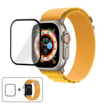 سوار ساعة نايلون بحلقة إبزيم مع فيلم منحني ثلاثي الأبعاد، لـ Apple Watch Ultra 2 / 1 مقاس 49مم