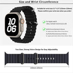 سوار ساعة سيليكون محيطي مع فيلم منحني ثلاثي الأبعاد، لسلسلة Apple Watch مقاس 40مم، لـ Apple Watch Ultra 2 / 1 مقاس 49مم، لسلسلة Apple Watch مقاس 45مم