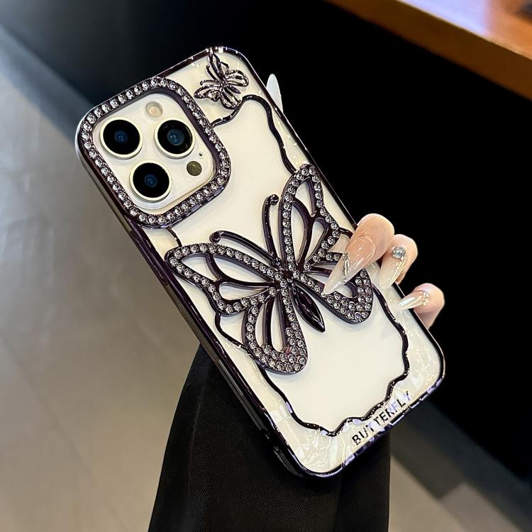Hollow Butterfly Electroplating TPU Phone Case, For iPhone 11 Pro Max, For iPhone 11