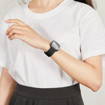 سوار ساعة سيليكون بحلقة إبزيم فراشة مع فيلم منحني ثلاثي الأبعاد، لسلسلة Apple Watch 10 مقاس 46مم، لسلسلة Apple Watch 10 مقاس 42مم، لسلسلة Apple Watch مقاس 44مم