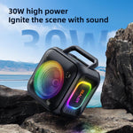 مكبر صوت بلوتوث محمول خارجي RGB ستيريو Zealot PT01 بقوة 30 واط مقاوم للماء IPX6