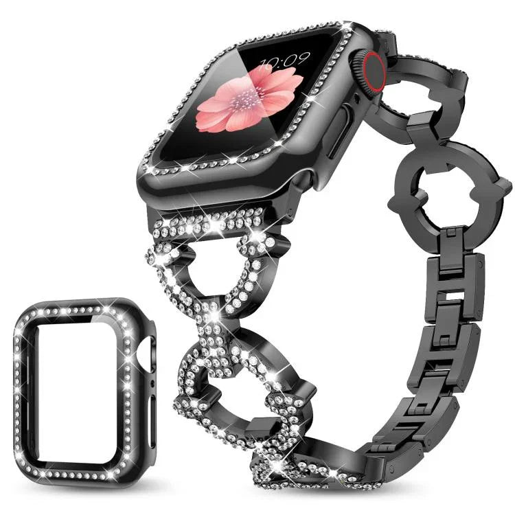 سوار ساعة معدني على شكل O من xDfind مع فيلم مقسى وغطاء PC مدمج، لسلسلة Apple Watch 10 مقاس 46مم، لسلسلة Apple Watch 10 مقاس 42مم، لسلسلة Apple Watch مقاس 44مم، لسلسلة Apple Watch مقاس 40مم، لـ Apple Watch Ultra 2 / 1 مقاس 49مم