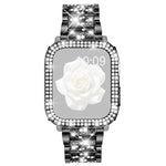 سوار ساعة معدني مجوهرات ماسية من xDfind مع غطاء، لسلسلة Apple Watch 10 مقاس 46مم، لسلسلة Apple Watch 10 مقاس 42مم، لسلسلة Apple Watch مقاس 44مم، لسلسلة Apple Watch مقاس 40مم، لـ Apple Watch Ultra 2 / 1 مقاس 49مم، لسلسلة Apple Watch مقاس 45مم