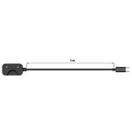 كابل شحن ساعة ذكية بمنفذ USB-C / Type-C مع حماية شريحة من xDfind، الطول: 1م، لسامسونج جالاكسي فيت3، منفذ Type-C