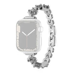 سوار ساعة معدني ماسي بتصميم ورقة البرسيم الرباعية من xDfind، لسلسلة Apple Watch مقاسات 42 / 44 / 45 / 46 / 49مم، لسلسلة Apple Watch مقاسات 38 / 40 / 41 / S10 42مم