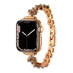 سوار ساعة معدني ماسي بتصميم ورقة البرسيم الرباعية من xDfind، لسلسلة Apple Watch مقاسات 42 / 44 / 45 / 46 / 49مم، لسلسلة Apple Watch مقاسات 38 / 40 / 41 / S10 42مم