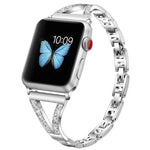 سوار ساعة من الفولاذ المقاوم للصدأ الماسي بنمط عظم السمكة من xDfind، لسلسلة Apple Watch مقاسات 42 / 44 / 45 / 46 / 49مم، لسلسلة Apple Watch مقاسات 38 / 40 / 41 / S10 42مم