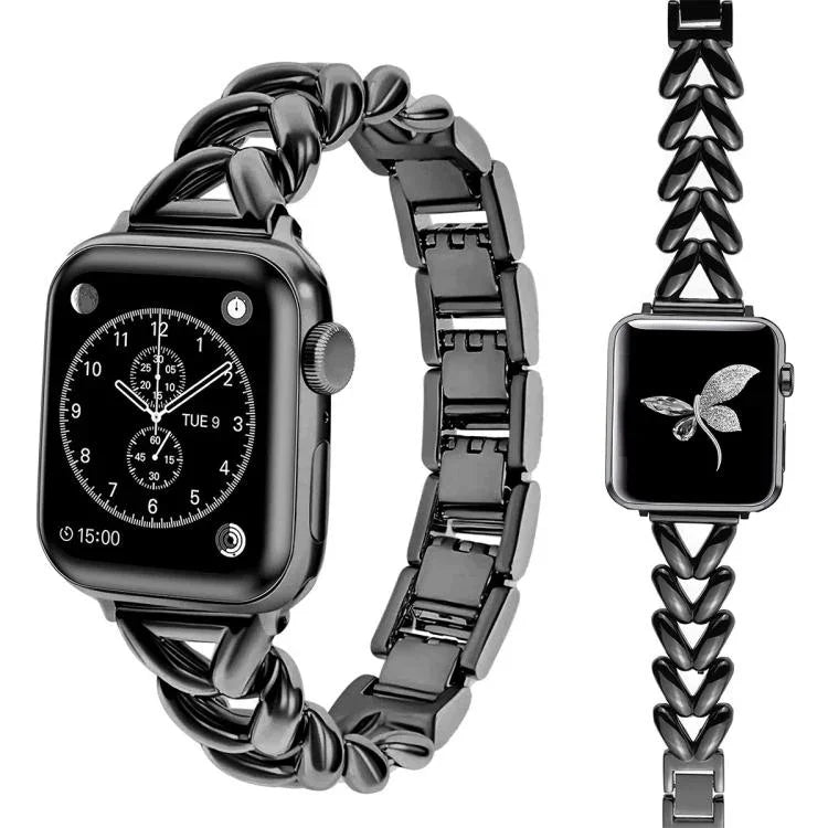 سوار ساعة معدني بشكل حرف V من xDfind، لسلسلة Apple Watch مقاسات 42 / 44 / 45 / 46 / 49مم، لسلسلة Apple Watch مقاسات 38 / 40 / 41 / S10 42مم