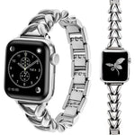 سوار ساعة معدني بشكل حرف V من xDfind، لسلسلة Apple Watch مقاسات 42 / 44 / 45 / 46 / 49مم، لسلسلة Apple Watch مقاسات 38 / 40 / 41 / S10 42مم