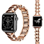 سوار ساعة معدني بشكل حرف V من xDfind، لسلسلة Apple Watch مقاسات 42 / 44 / 45 / 46 / 49مم، لسلسلة Apple Watch مقاسات 38 / 40 / 41 / S10 42مم