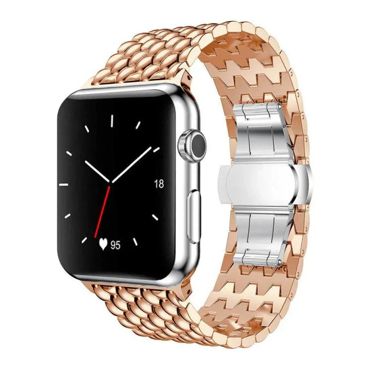 سوار ساعة معدني بنقشة التنين من xDfind، لسلسلة Apple Watch مقاسات 42 / 44 / 45 / 46 / 49مم، لسلسلة Apple Watch مقاسات 38 / 40 / 41 / S10 42مم