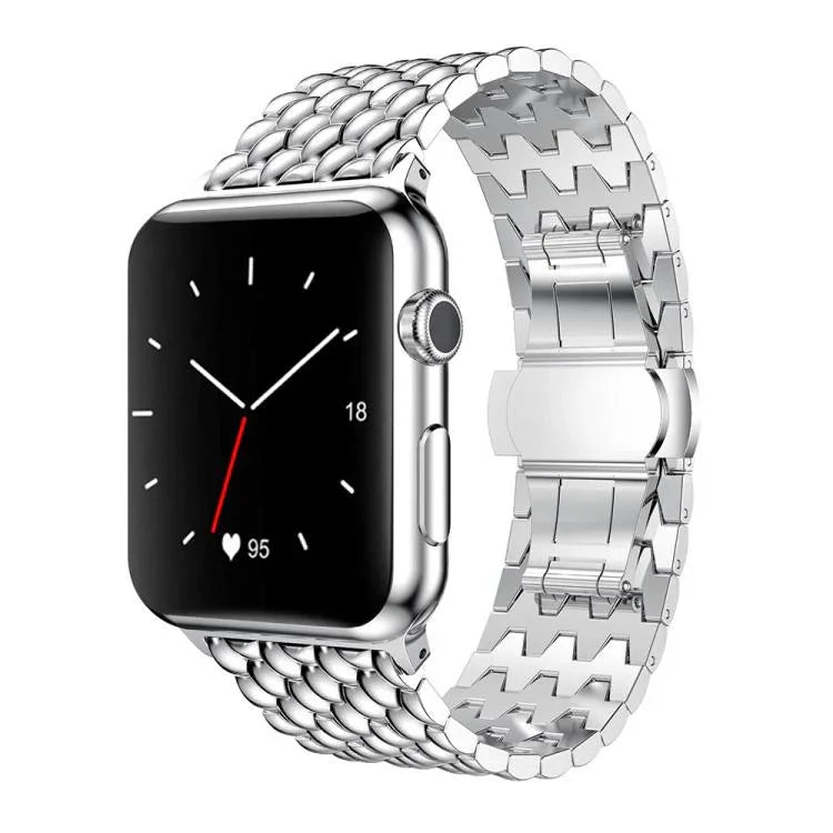 سوار ساعة معدني بنقشة التنين من xDfind، لسلسلة Apple Watch مقاسات 42 / 44 / 45 / 46 / 49مم، لسلسلة Apple Watch مقاسات 38 / 40 / 41 / S10 42مم