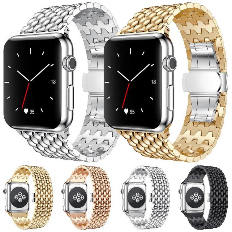 سوار ساعة معدني بنقشة التنين من xDfind، لسلسلة Apple Watch مقاسات 42 / 44 / 45 / 46 / 49مم، لسلسلة Apple Watch مقاسات 38 / 40 / 41 / S10 42مم