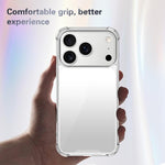 غطاء هاتف أكريليك + TPU مقاوم للصدمات بأربع زوايا، لهواتف iPhone 17 Pro Max، iPhone 17 Pro، iPhone 17، iPhone Air