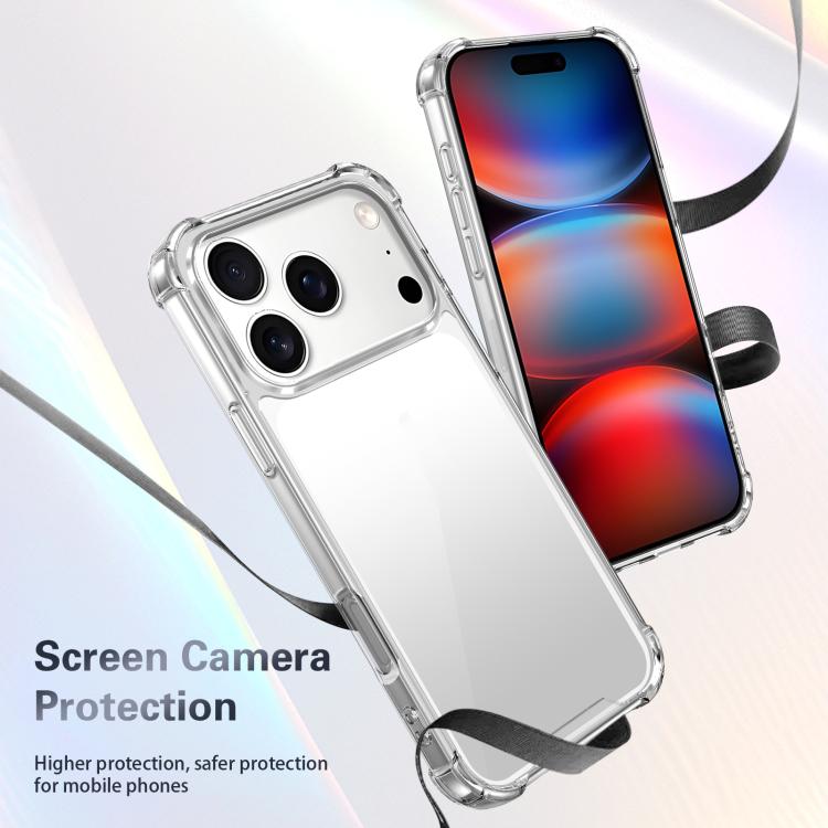 غطاء هاتف أكريليك + TPU مقاوم للصدمات بأربع زوايا، لهواتف iPhone 17 Pro Max، iPhone 17 Pro، iPhone 17، iPhone Air