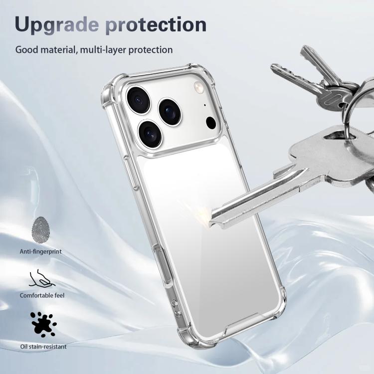 غطاء هاتف أكريليك + TPU مقاوم للصدمات بأربع زوايا، لهواتف iPhone 17 Pro Max، iPhone 17 Pro، iPhone 17، iPhone Air